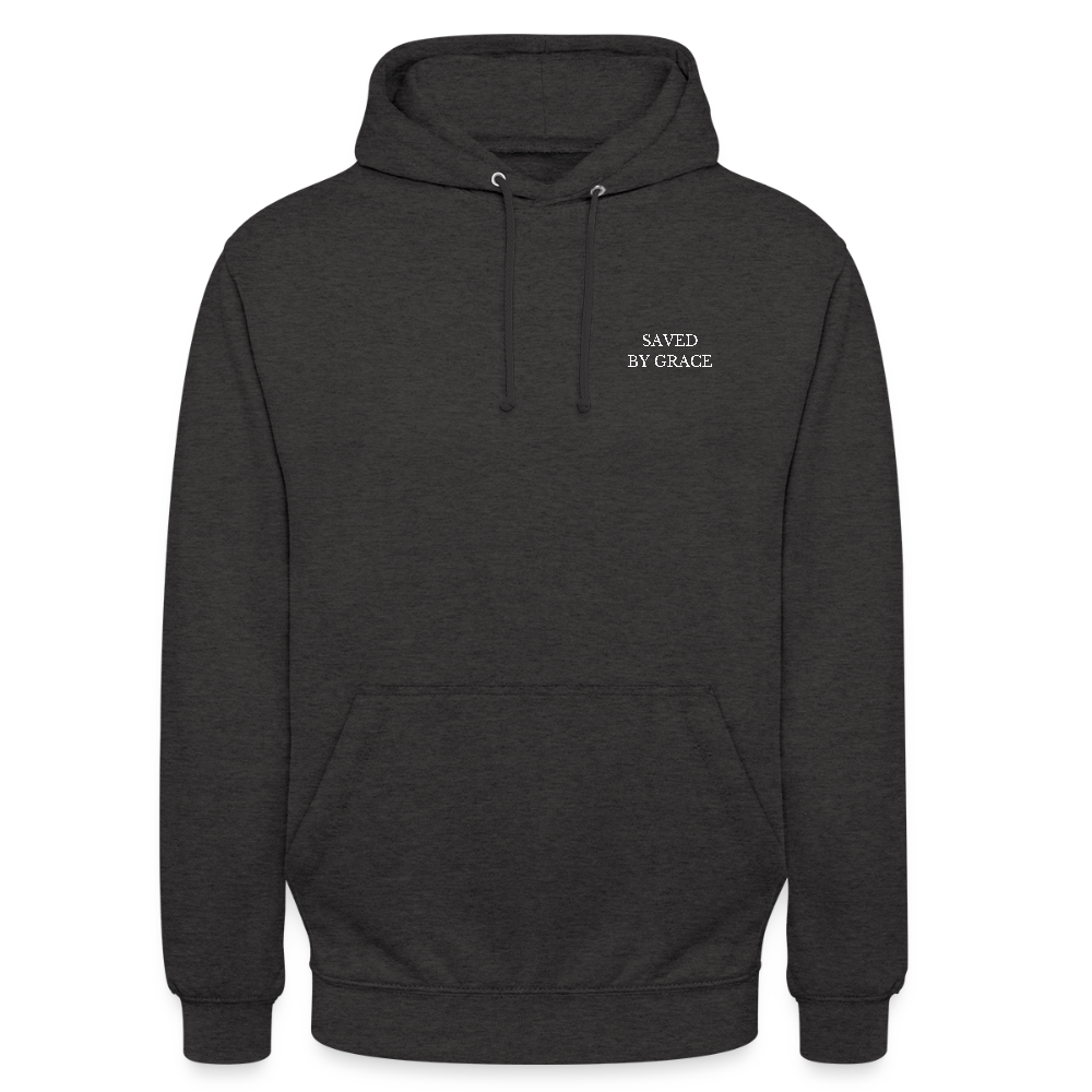 saved by grace - Backprint Unisex Hoodie - Anthrazit
