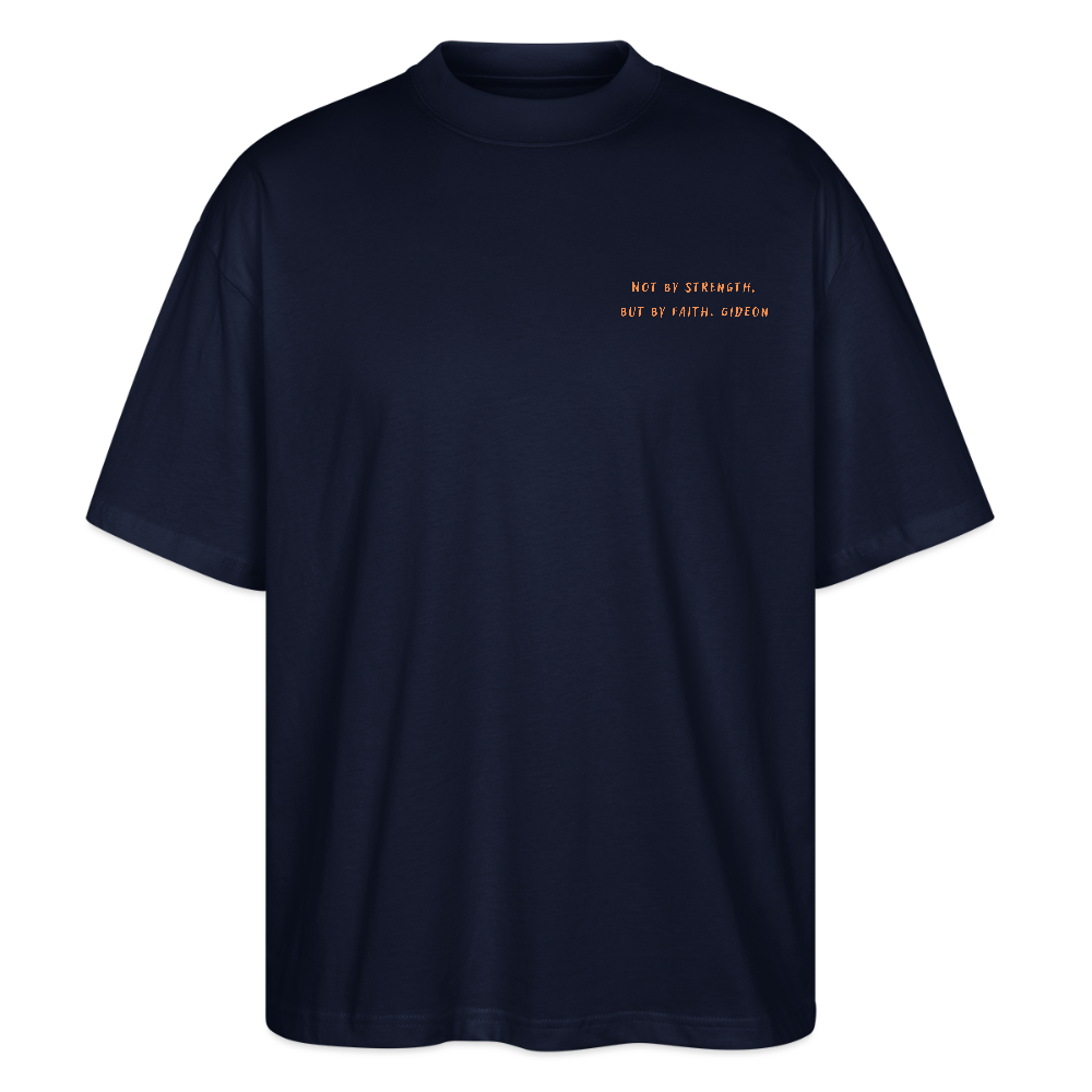 but by faith - Unisex Oversized T-Shirt - Navy