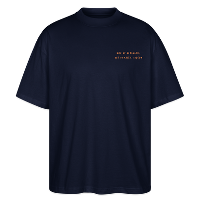 but by faith - Unisex Oversized T-Shirt - Navy
