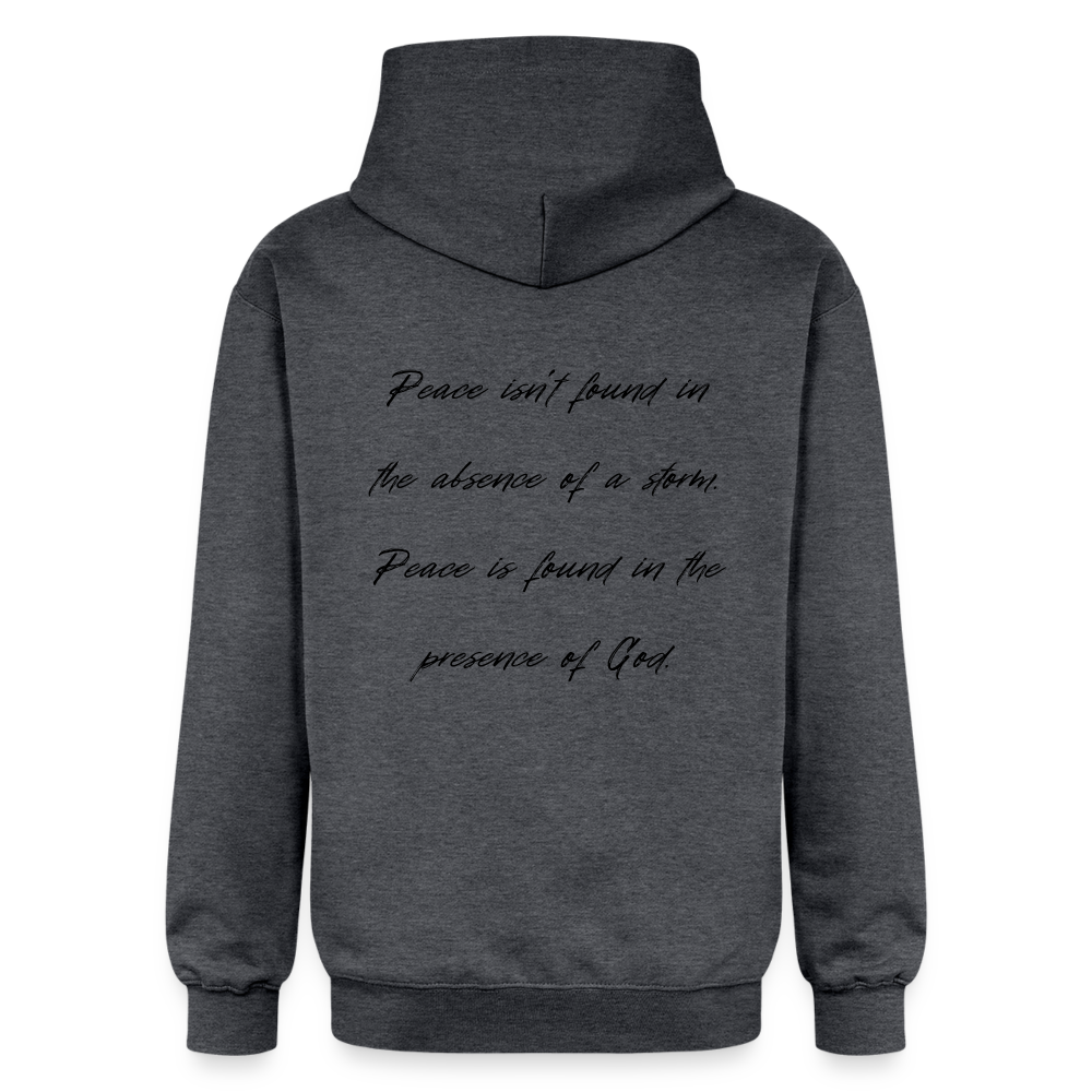 Peace in his presence - Unisex Hoodie - Dunkelgrau meliert