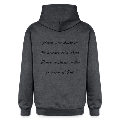 Peace in his presence - Unisex Hoodie - Dunkelgrau meliert