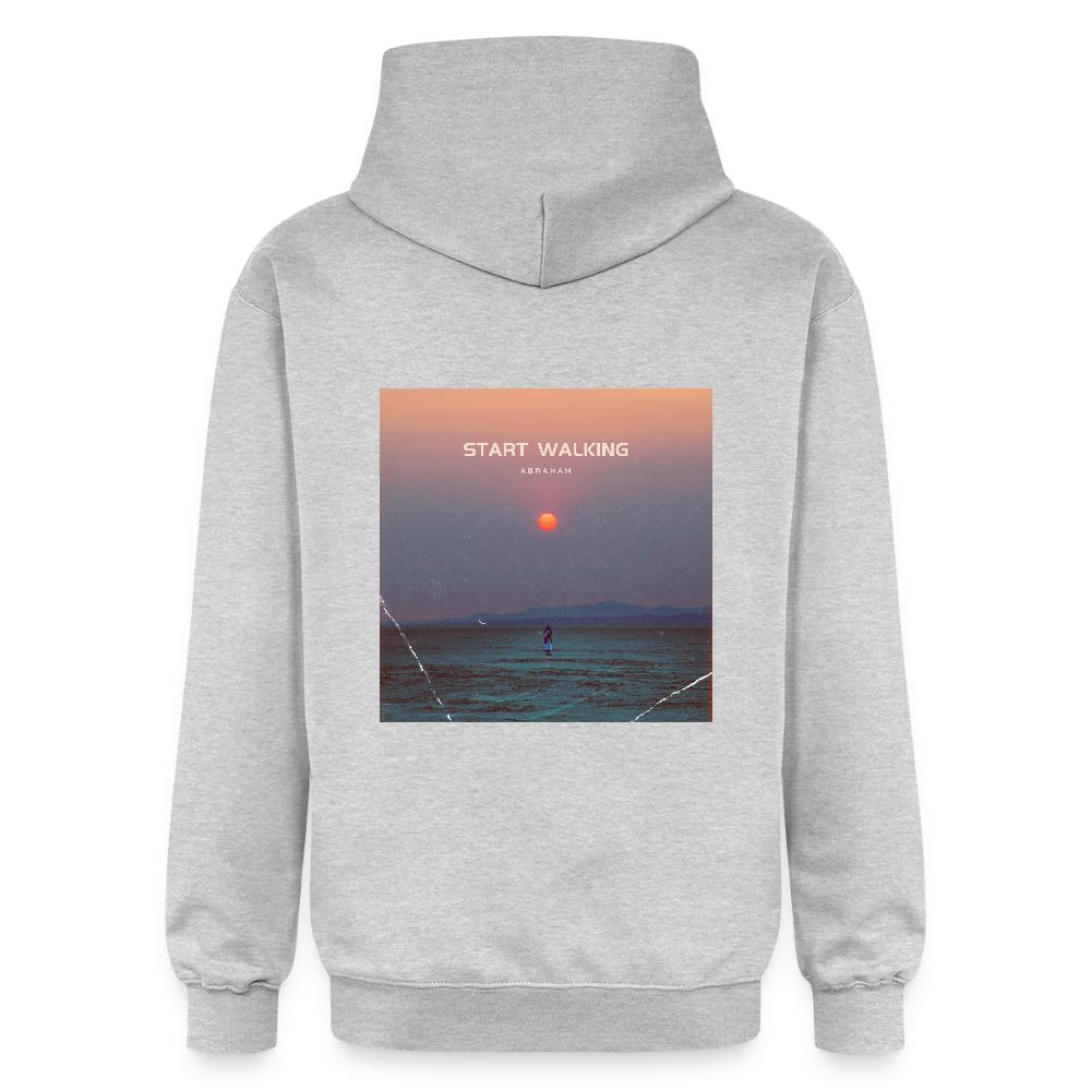 Start walking - Unisex Hoodie - Hellgrau meliert