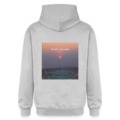 Start walking - Unisex Hoodie - Hellgrau meliert