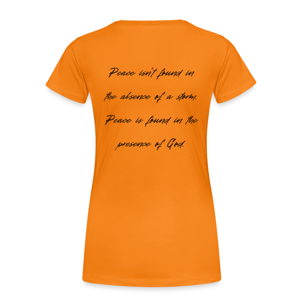 Peace in his presence - Frauen T-Shirt - Orange