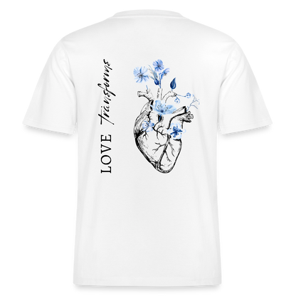 Love transforms - Oversized Unisex T-Shirt - Weiß