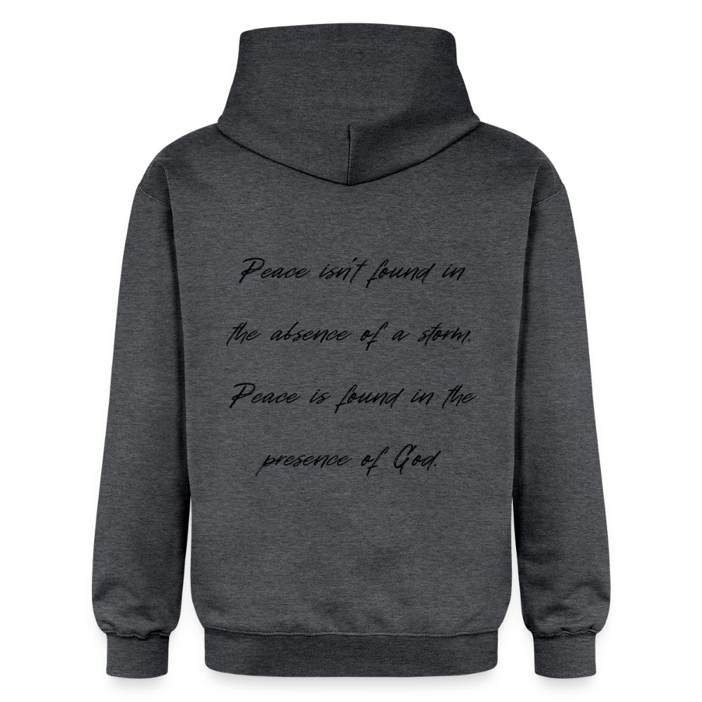 Peace in his presence - Unisex Hoodie - Dunkelgrau meliert