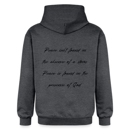 Peace in his presence - Unisex Hoodie - Dunkelgrau meliert