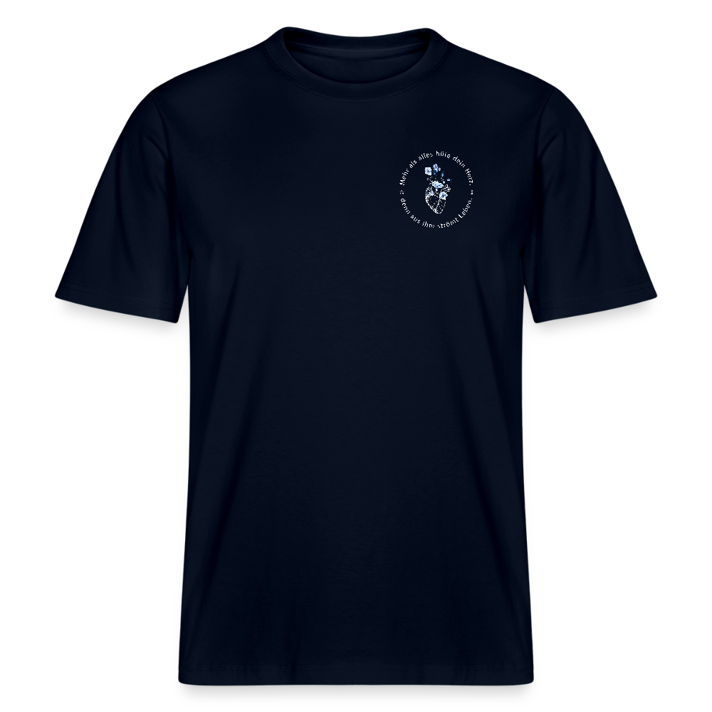 Behüte dein Herz - Unisex Bio-T-Shirt - Navy