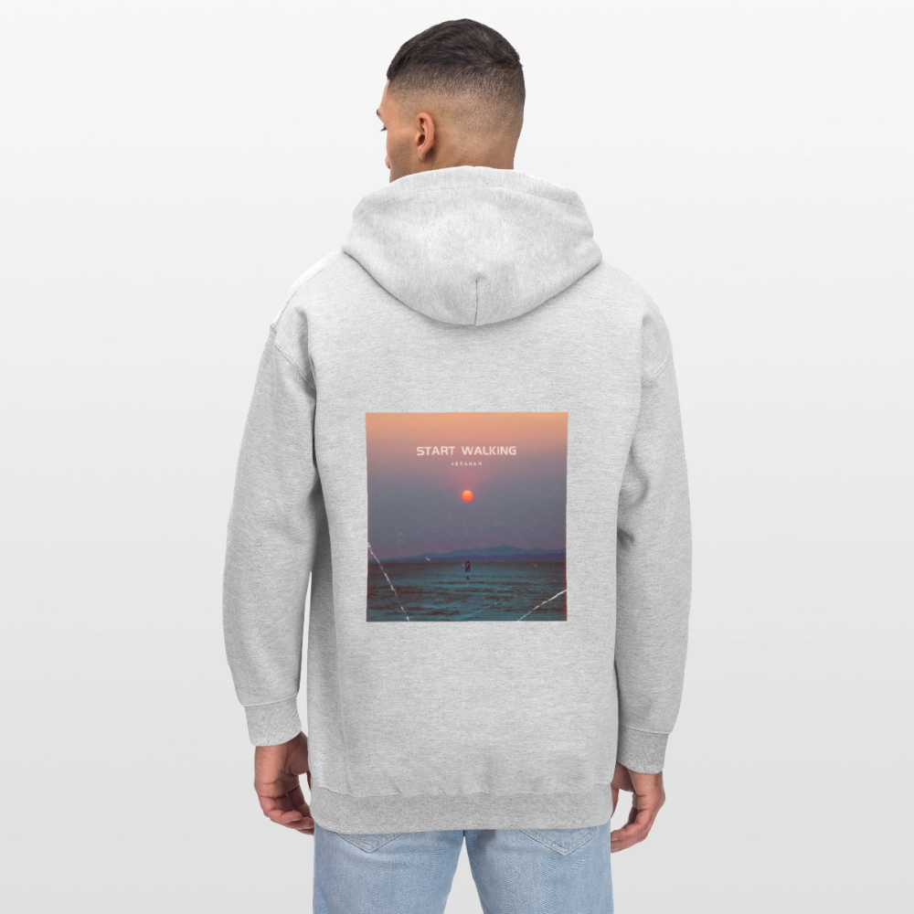 Start walking - Unisex Hoodie - Hellgrau meliert
