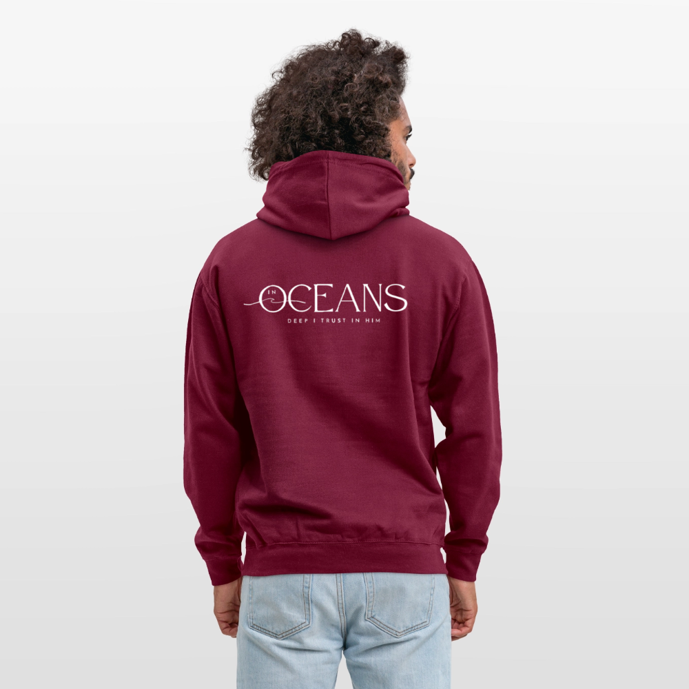 Oceans - Unisex Hoodie Backprint - Bordeaux