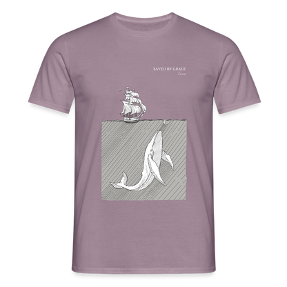saved by grace - Männer T-Shirt - Lilagrau 
