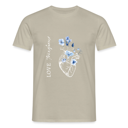 Love transforms - Männer T-Shirt - Sandbeige