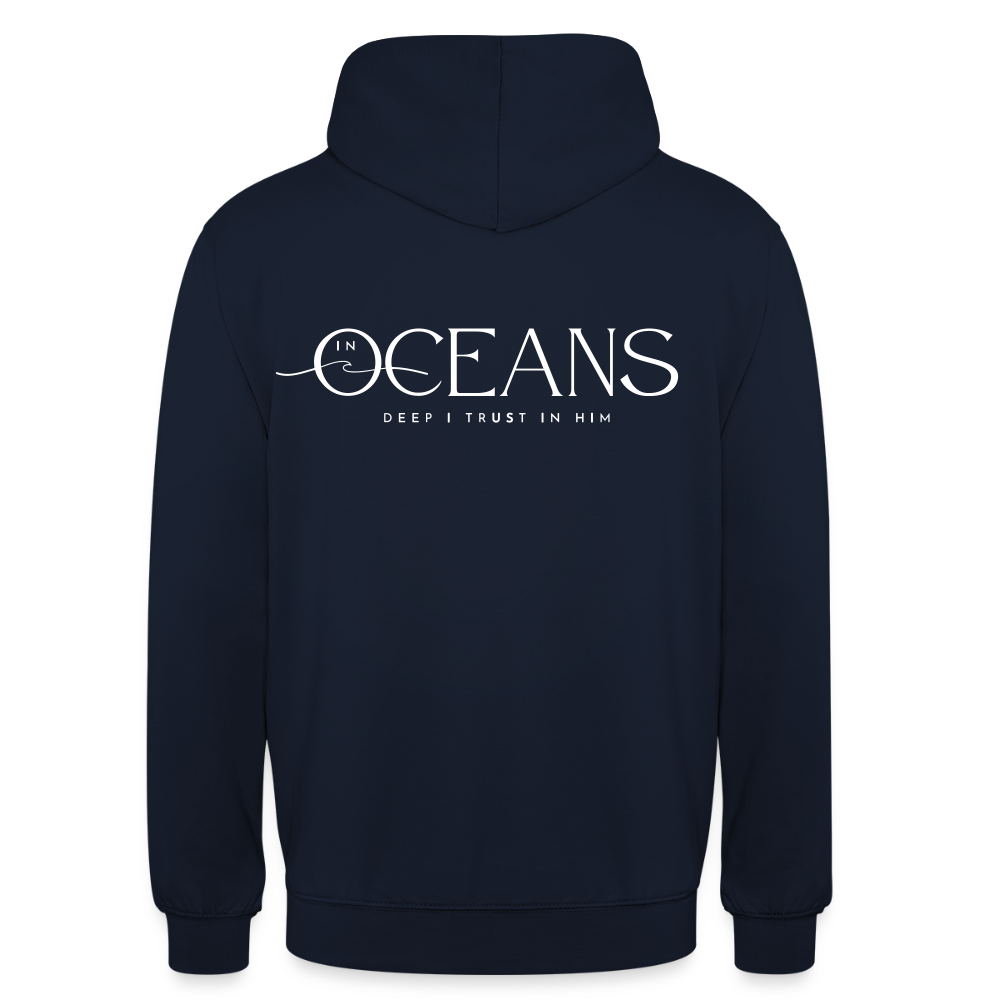 Oceans - Unisex Hoodie Backprint - Navy