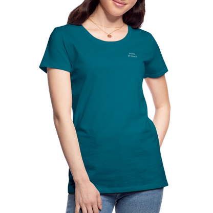 saved by grace - Backprint Frauen T-Shirt - Divablau