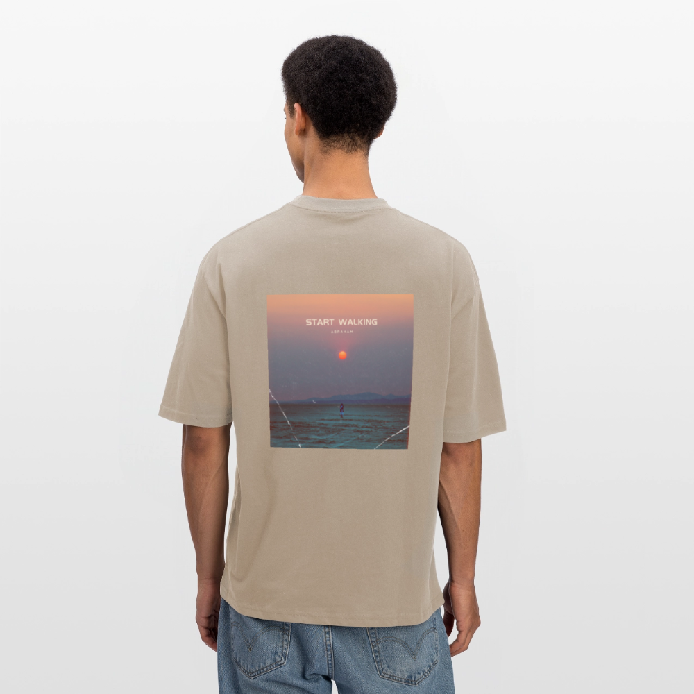 Start Walking - Oversized Unisex T-Shirt - Sahara
