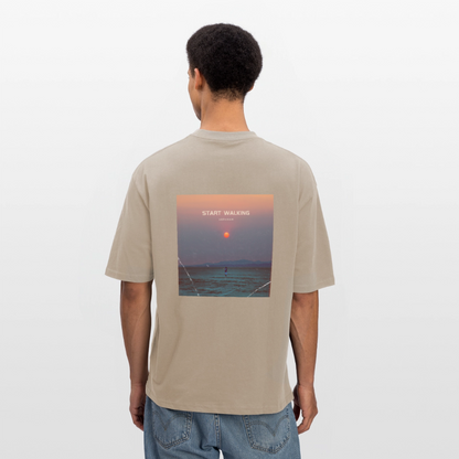 Start Walking - Oversized Unisex T-Shirt - Sahara
