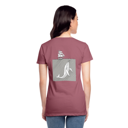saved by grace - Backprint Frauen T-Shirt - Malve