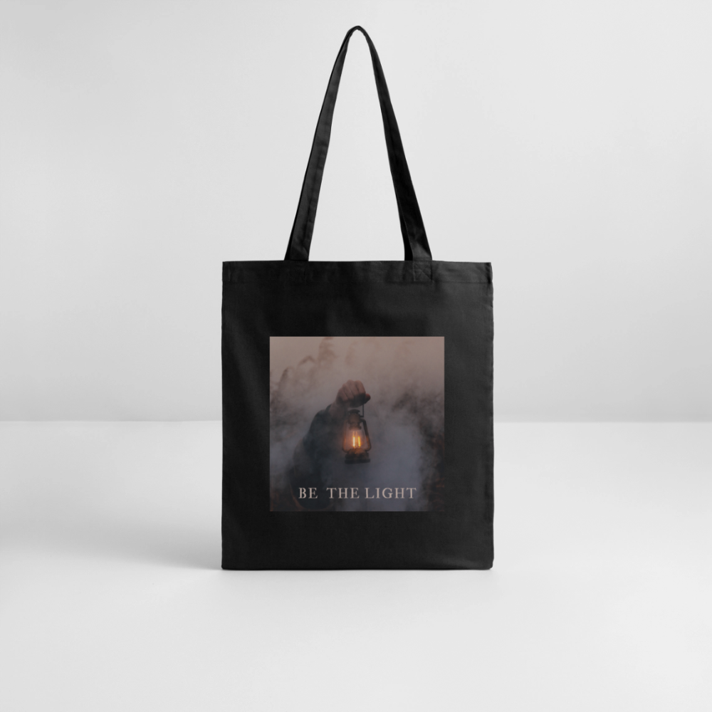 be the light - Stoffbeutel - Schwarz