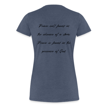 Peace in his presence - Frauen T-Shirt - Blau meliert
