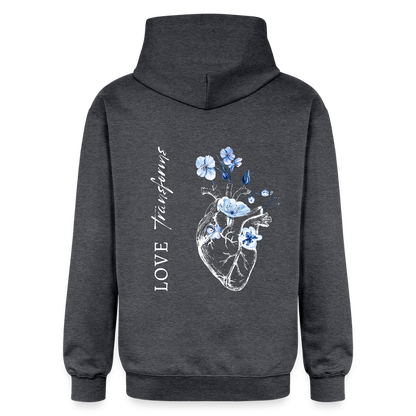 Love transforms - Unisex Hoodie - Dunkelgrau meliert