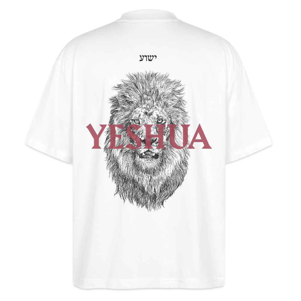 Yeshua Backprint weiß/beige - Unisex Oversized T-Shirt - Weiß