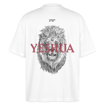 Yeshua Backprint weiß/beige - Unisex Oversized T-Shirt - Weiß