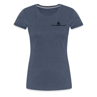 Peace in his presence - Frauen T-Shirt - Blau meliert